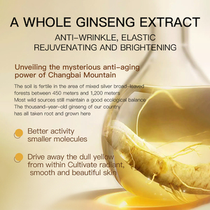 Serum Wajah Anti-Kerut Herbal <span class=keywords><strong>Ginseng</strong></span> <span class=keywords><strong>Gold</strong></span> Polypeptide Mewah untuk Menghilangkan Kerutan dalam Bentuk Cair - Product Image 4