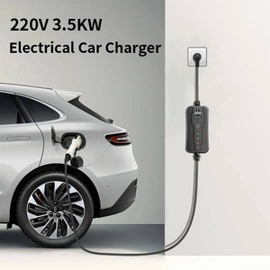 US-standard J1772 New-energy Vehicle Charger 16A <b>Portable</b> On-board <b>Unit</b> <b>AC</b> 220V Display No Grounding Required Charging - Product Image 2