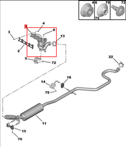 0341Q7 9801431580 0341Q8 9801452080 Convertisseur catalytique à trois voies pour Peugeot 508 <span class=keywords><strong>Citroen</strong></span> <span class=keywords><strong>C5</strong></span> 2.0 2.3 - Product Image 2