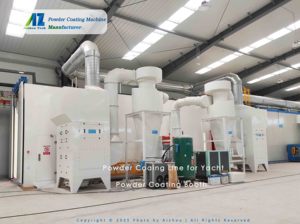 Machines de revêtement électrostatique en poudre d'aluminium contrôlées par PLC, ligne de revêtement en poudre automatique avec système de prétraitement par immersion - Product Image 2