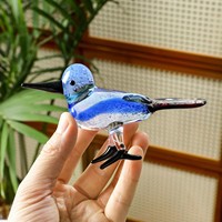 Figurines d'animaux en verre de Murano de couleur unie, entièrement faites à la main par la technique de lampwork, pour la décoration de bureau à domicile, vente en gros