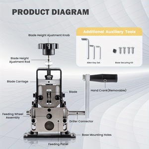 Các hobbyworker xách tay phế liệu dây tước máy, phế liệu cáp vũ nữ Thoát y tay quây khoan Powered dây cho dây tái chế - Product Image 2