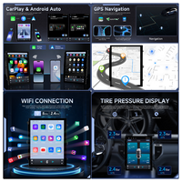 Podofo 9.7 "2 + 64G Double Din Android Voiture Stéréo Sans Fil CarPlay & Android Auto Voiture Android Lecteur GPS TPMS WIFI Meilleur Fournisseur