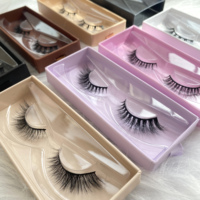 Cils en Gros Faux Vison Moelleux 3D Effet Naturel Cils Bande Complète 10-12mm avec Emballage Marque Privée