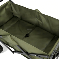 Chariot de transport pliable à quatre roues pour les courses en plein air, les pique-niques et le camping