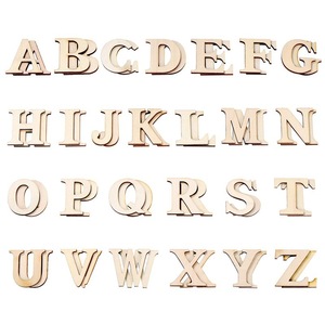 26 Piezas de Madera Natural Ecológica sin Pintar, Letras Talladas en Madera para Niños, Decoración de Pared - Product Image 4