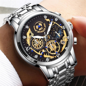 <span class=keywords><strong>2022</strong></span> <span class=keywords><strong>nouvelle</strong></span> mode montre pour hommes en acier inoxydable haut marque <span class=keywords><strong>de</strong></span> luxe étanche sport chronographe Quartz hommes Relogio Masculino - Product Image 6