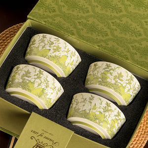 ชุดอาหารเซรามิกลายดอกลิลลี่ออฟวาลลีย์สีเขียว  ชามลายละเอียดสีสันสดใส สำหรับใช้ในบ้าน งานเลี้ยงอาหารค่ำ งานแต่งงาน คริสต์มาส จานสำหรับร้านอาหาร มีสินค้าพร้อมส่ง - Product Image 3