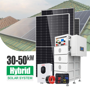 Système de production d'énergie solaire 30KW 40KW 50KW avec système hybride triphasé et batterie de secours pour usine industrielle - Product Image 4