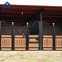 Conception d'installations équestres JHorse, stalles pour chevaux préfabriquées en métal composite, portes battantes/coulissantes, modélisation 3D personnalisable