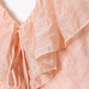 SHENZHU Nouvelle collection été 2025 – Robe midi à bretelles pour femme, style doux et tendance, col en <span class=keywords><strong>V</strong></span>, superposition décorative, modèle <span class=keywords><strong>Su</strong></span> Sui 5029107 - Product Image 4