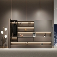 Classeur de direction en bois massif au design moderne de l'usine Source avec rangement à LED et porte en verre battante Mobilier de bureau durable