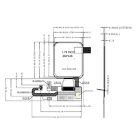 Module d'affichage AMOLED de 1,78 pouce, écran tactile 368x448, interface SPI, écran OLED pour montres intelligentes et appareils portables