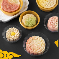 Boîte de présentation personnalisable en plastique pour gâteaux de lune, biscuits, pâtisseries et desserts, idéale pour l'emballage alimentaire