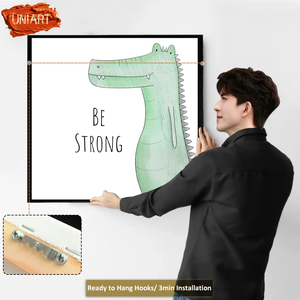 Impresión en Lienzo de <span class=keywords><strong>Cocodrilo</strong></span> de Dibujos Animados, Estilo Nórdico, para Cuarto Infantil, Impresión Digital Brillante, Pósteres Decorativos para Pared - Product Image 4