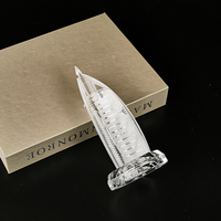 Modelo de Edificio 3D Personalizado JY, Modelos de Torres para Regalos de Aniversario de Empresa, Artesanía de Cristal, Trofeo de Cristal, Premio