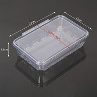 Conteneur articulé jetable en PET transparent, qualité alimentaire, inviolable et étanche, pour emballage alimentaire à emporter (vente en gros)