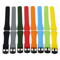 Bracelet de montre connectée en silicone souple coloré de 22 mm avec boucle solide en acier inoxydable, étanche, à barrettes à ressort rapides, compatible avec les boîtiers de montre carrés
