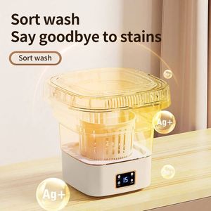 <b>Portable</b> <b>Mini</b> Folding Electric Foldable Tub Laundry Washer <b>Washing</b> <b>Machine</b> With Spin Dry - Product Image 4