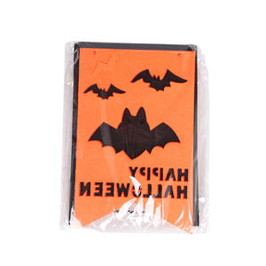 Bandera de <span class=keywords><strong>burla</strong></span> no tejida de Halloween, decoración de escena de Ambiente y suministros de arreglo, banderines de calabaza - Product Image 5
