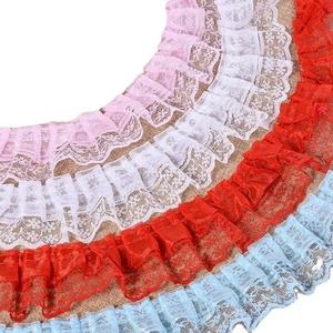 Accesorio de moda para ropa, cinta de encaje de flores de 4,5 cm, adorno de encaje con volantes, novedad - Product Image 1