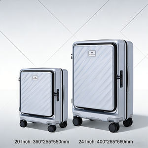 Bagages multifonctionnels spacieux de 20 et 24 pouces, design durable et léger, 100% PC, ouverture frontale, pour les voyages moyens et longs - Product Image 2