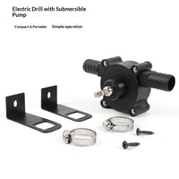Pompe à eau électrique portable mini auto-amorçante pour perceuse, transfert d'eau, de carburant diesel et de fluides pour la maison et le jardin, tige hexagonale de 6,35 mm