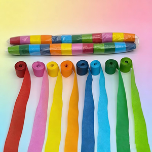 Guirnaldas de Papel Crepé de Colores Vibrantes, Resistentes a la Decoloración, para Fiestas de Cumpleaños y Celebraciones de Carnaval - Product Image 3