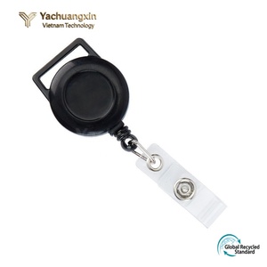 Portacredenciales Retráctil Yachuangxin con Clip, Soporte de Una Sola Cara, Negro con Porta Documentos Transparente, Estándar Global de Reciclaje - Product Image 1