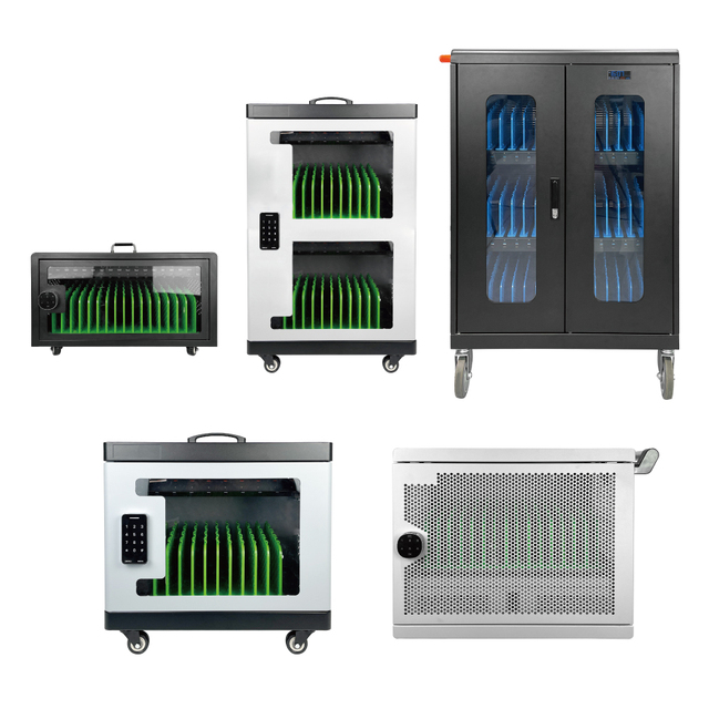 Classroom Laptop Charging Cabinet 65-Port Mobile Charging Trolley for Tablets & Chromebooks