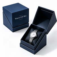 Boîtes d'emballage en carton personnalisées, adaptées aux montres, boîte cadeau carrée rigide de luxe intégrée