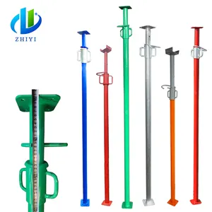 dubai used construction adjustable galvanized 4 meter scaffolding push pull steel prop jack weight concrete support props jacks