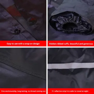 पुरुषों के लिए कस्टम पर्यावरण के अनुकूल पुनः प्रयोज्य क्लासिक वाटरप्रूफ हूडेड इंद्रधनुष - Product Image 2