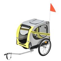 Remorque de luxe électrique à 4 roues pour animaux de compagnie, conçue pour la promenade des chiens, avec un design ingénieux à attacher au vélo, pour petits chiens, en métal