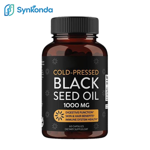 Zwarte komijnzaadolie 60 softgels veganistisch niet-GMO premium koudgeperst zwart komijnzaad met vitamine E 1000mg per portie - Product Image 1