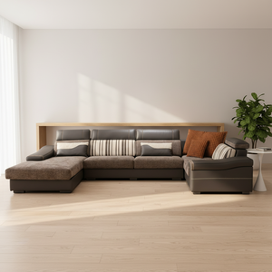 Ensemble de meubles de salon de luxe moderne, nouveau design, coin avec canapé fonctionnel en cuir - Product Image 3