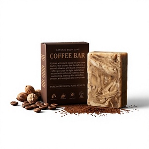 Savon au café naturel à marque privée, exfoliant, hydratant, nettoyant en profondeur, fait main, pour le corps, vente en gros, fournisseur en vrac - Product Image 1
