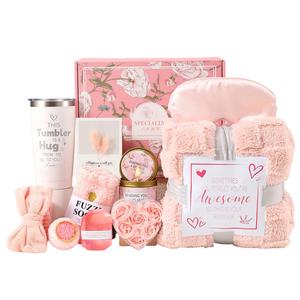 Regalos de Recuperación para Mujeres, Canasta de Spa Inspiradora para el Cuidado Personal con Manta Cálida, Regalos de Ánimo para Amigas - Product Image 1