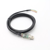 Adaptateur de câble étamé dénudé ouvert USB 2.0 FTDI WE 1800 BT RS232/RS485/RS422 Câble de console tresse PVC Gestion des périphériques série