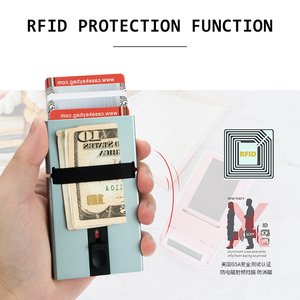 Casekey Mini Slim Metal Smart <b>Wallet</b> Minimalist RFID Shield Card Case Box Aluminum Pop-up Business Credit Card <b>Holder</b> for Men - Product Image 3