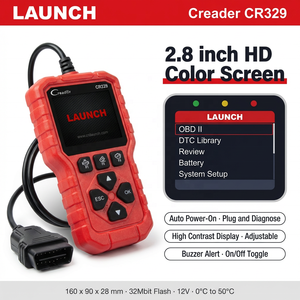 LAUNCH CR329 Scanner OBD2 Professionnel, Outil de Diagnostic Complet, Lecture/Effacement des Codes Mode6 Capteur O2 Mode8 pour Atelier de Réparation Automobile - Product Image 6