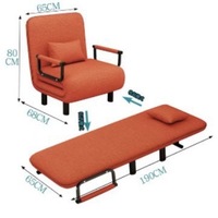 Venta caliente minimalista doble/individual sofá cama plegable multifuncional, Oficina sala de estar ounge silla