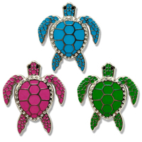 Imán de nevera personalizado de aleación de zinc con esmalte suave, recuerdo de playa, logotipo personalizado, imán de nevera de metal 3D con forma de tortuga