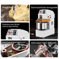 Mesin Mixer Adonan Spiral Komersial Baru - Produktivitas Tinggi Kecepatan Dapat Diatur Untuk Penggunaan Roti & Gandum 110V/220V/380V