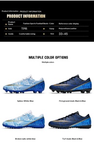 Botas de Fútbol Sala de Caña Baja <span class=keywords><strong>con</strong></span> Cordones, FG HG TF, Cuero PU, Alta Calidad, Unisex, <span class=keywords><strong>para</strong></span> Primavera, Otoño, Invierno, Verano - Product Image 6