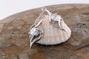 925 Sterling Silver Angel Zircon <b>Drop</b> <b>Earrings</b> for Women <b>Fashion</b> Jewelry with Stylish Pendientes Design - Product Image 6