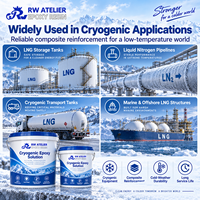Résine époxy cryogénique RW ATELIER pour réservoirs de stockage de GNL -196 ° Composites à faible température, renforcement anti-fissuration, résistance aux chocs thermiques