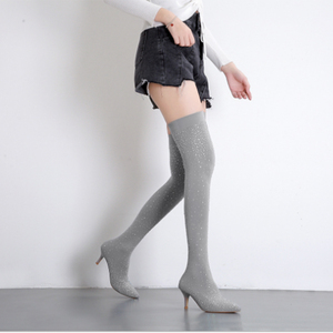 Nuevas Botas de Tacón Alto para Mujer, Estilo Club Nocturno 2025, Brillantes, Tallas Grandes 35-42 - Product Image 6