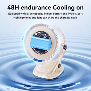 Ventilador de Pared Kadonio con Pantalla LED Digital, 100 Velocidades, Gran Angular, Aire Frío, Ventilador de Mesa con Clip, Luz Nocturna, Ventilador Portátil con Clip - Product Image 4