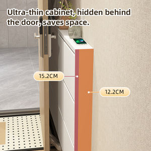 Organisateur de chaussures ultra-fin et peu encombrant pour entrées étroites, étagère à chaussures basculante pour petits appartements et condos - Product Image 2